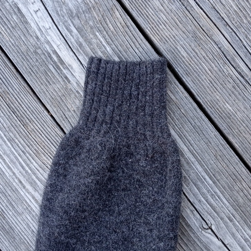 Women's Gray Alpaca Sweater with Deer Design - Picture 8 of 13